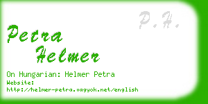 petra helmer business card